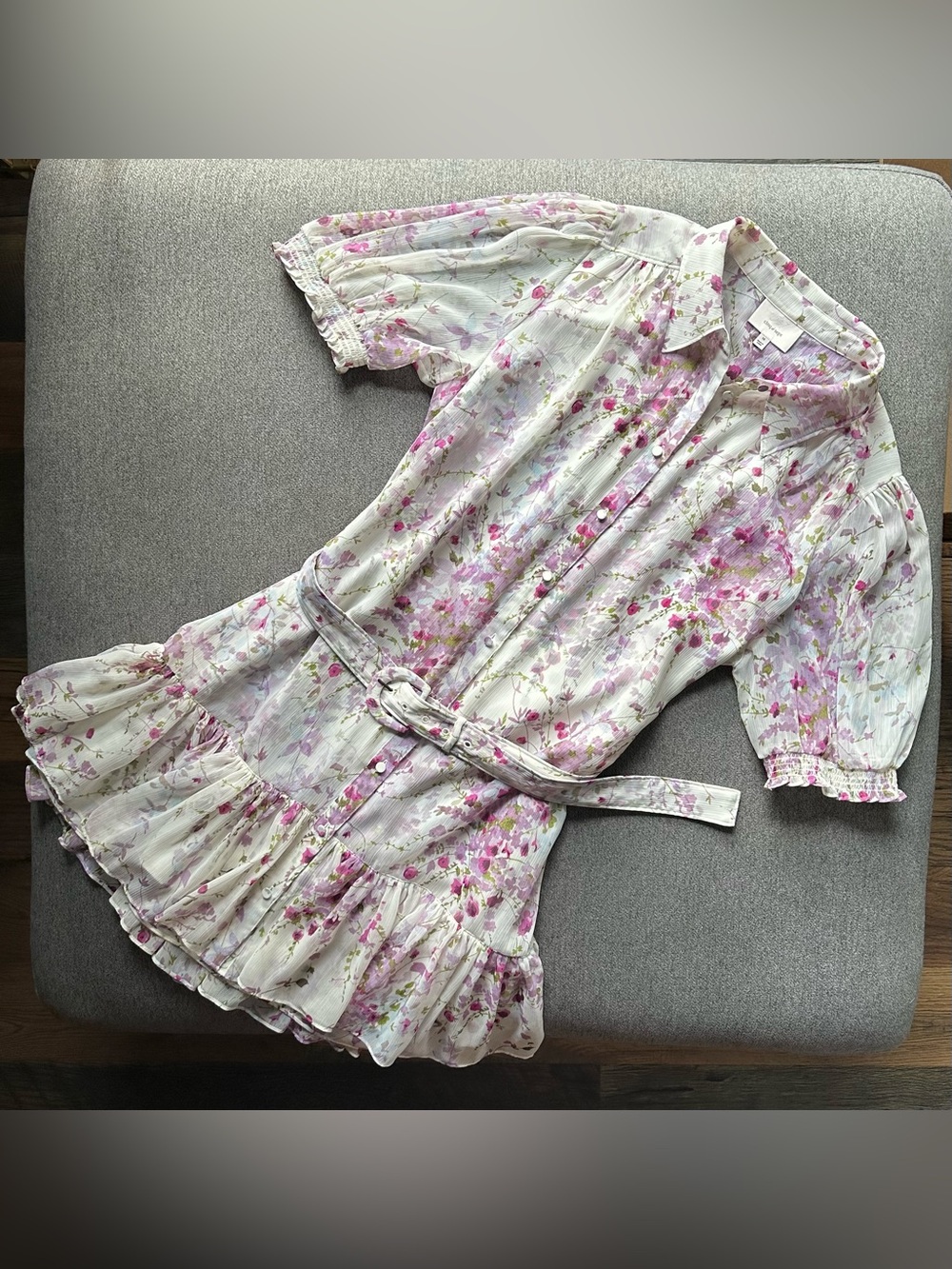 NWOT cinq a sept Midsummer Bloom Halbini Mini Dress Size 14 - Picture 2 of 9